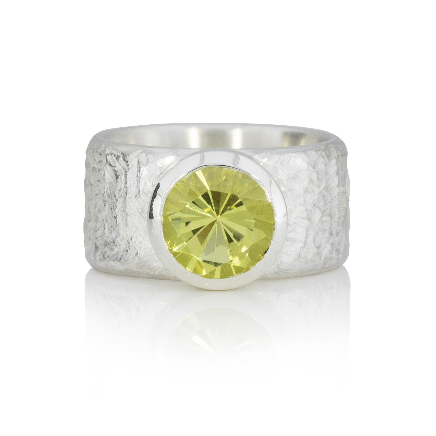 Silberring mit Lemonquarz