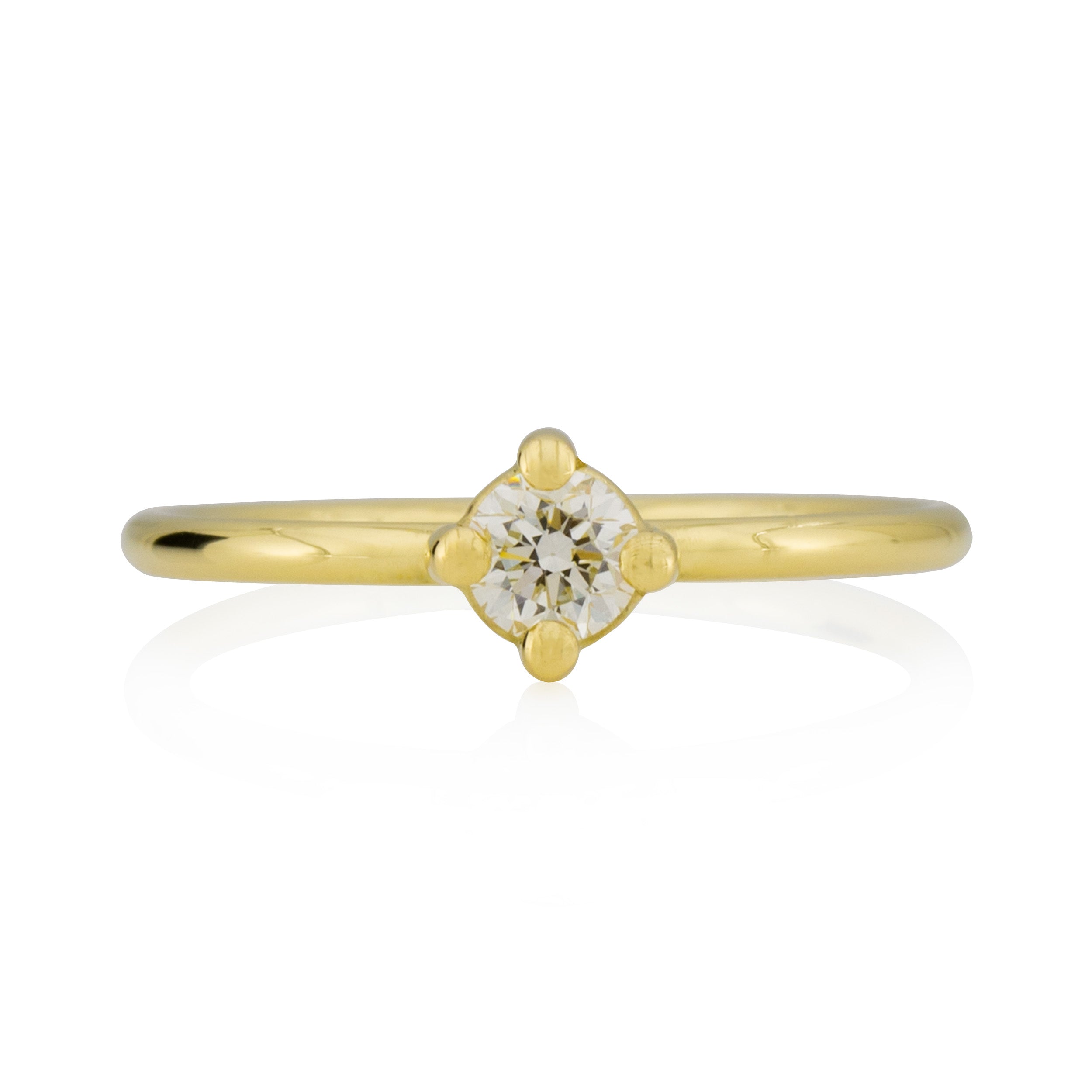 Goldring mit Diamant 0,25 ct- Krappenfassung