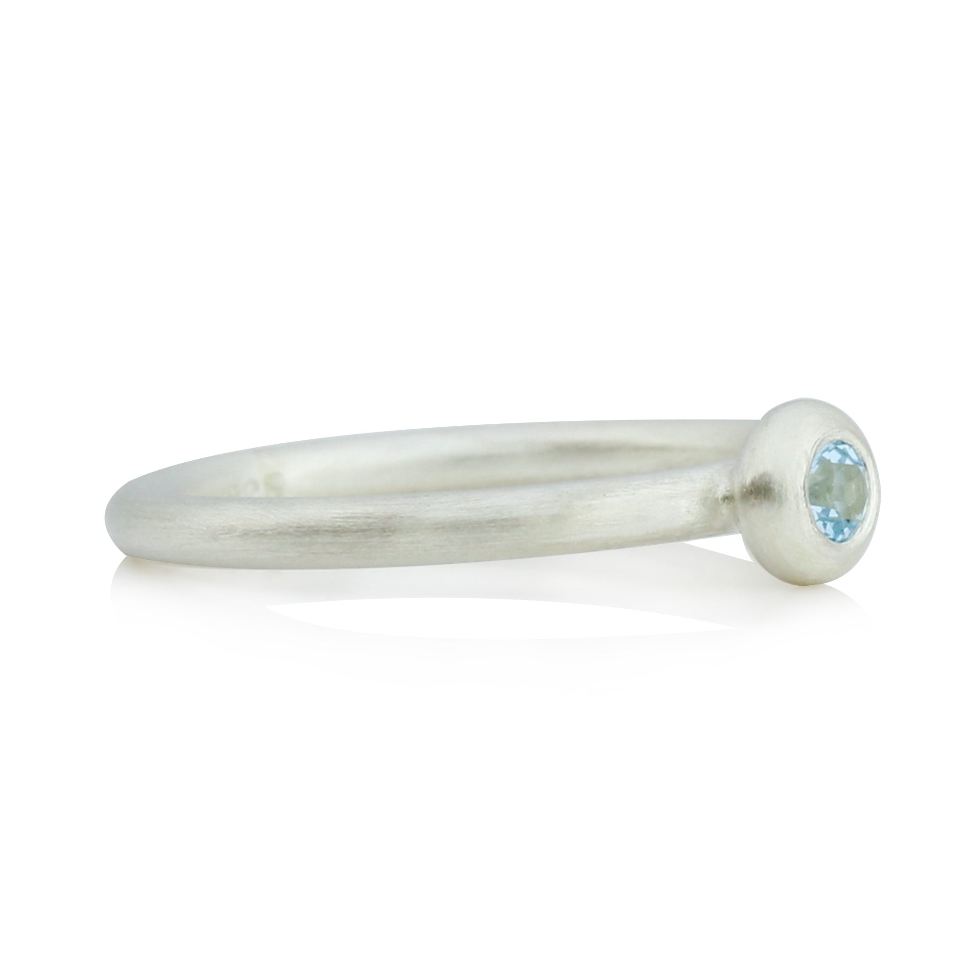 SALE - Silberring mit blauem Topas - Kombiring