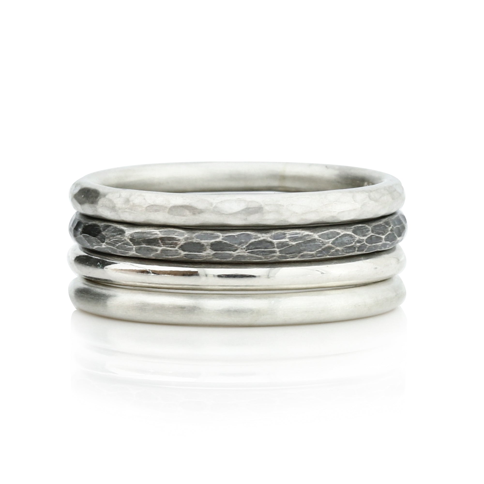 Ringset mit verschiedenen Oberflächen