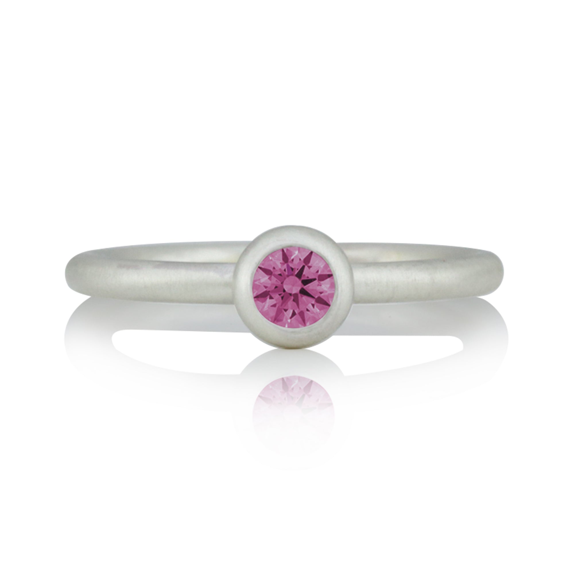 SALE - Silberring mit Rhodolith - Kombiring