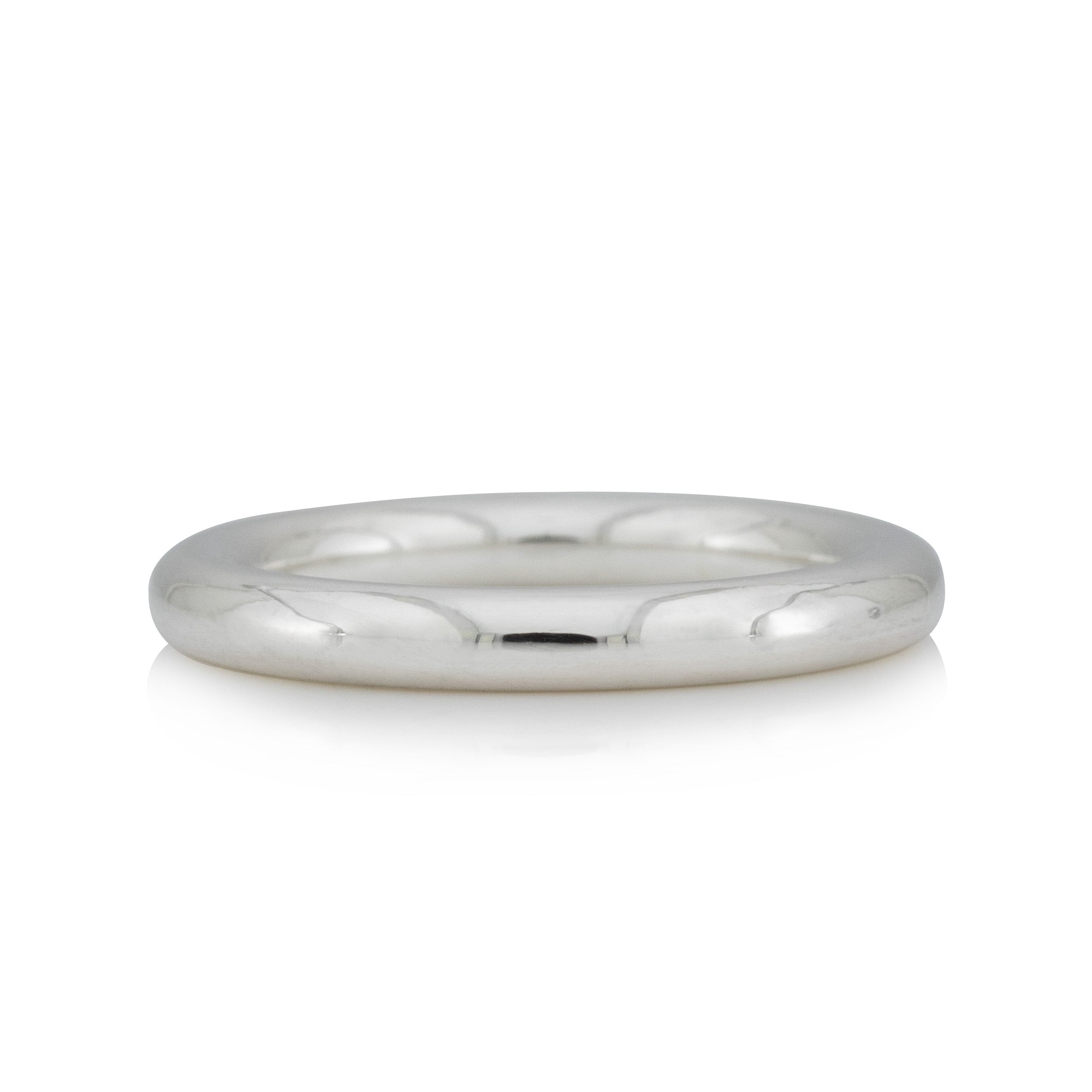 Silberring, rundes Profil, poliert - 3 mm
