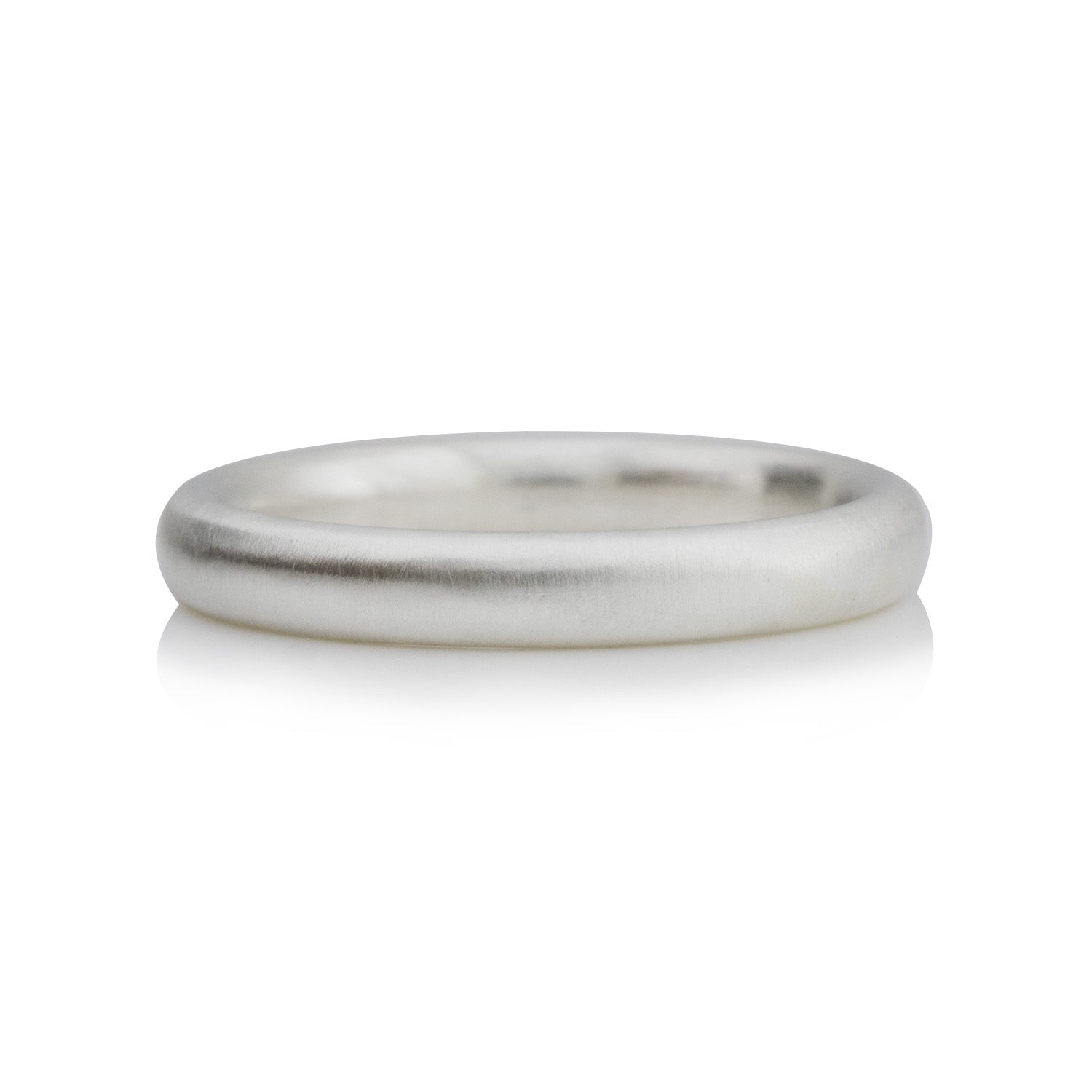 3mm Silberring, ovales Profil