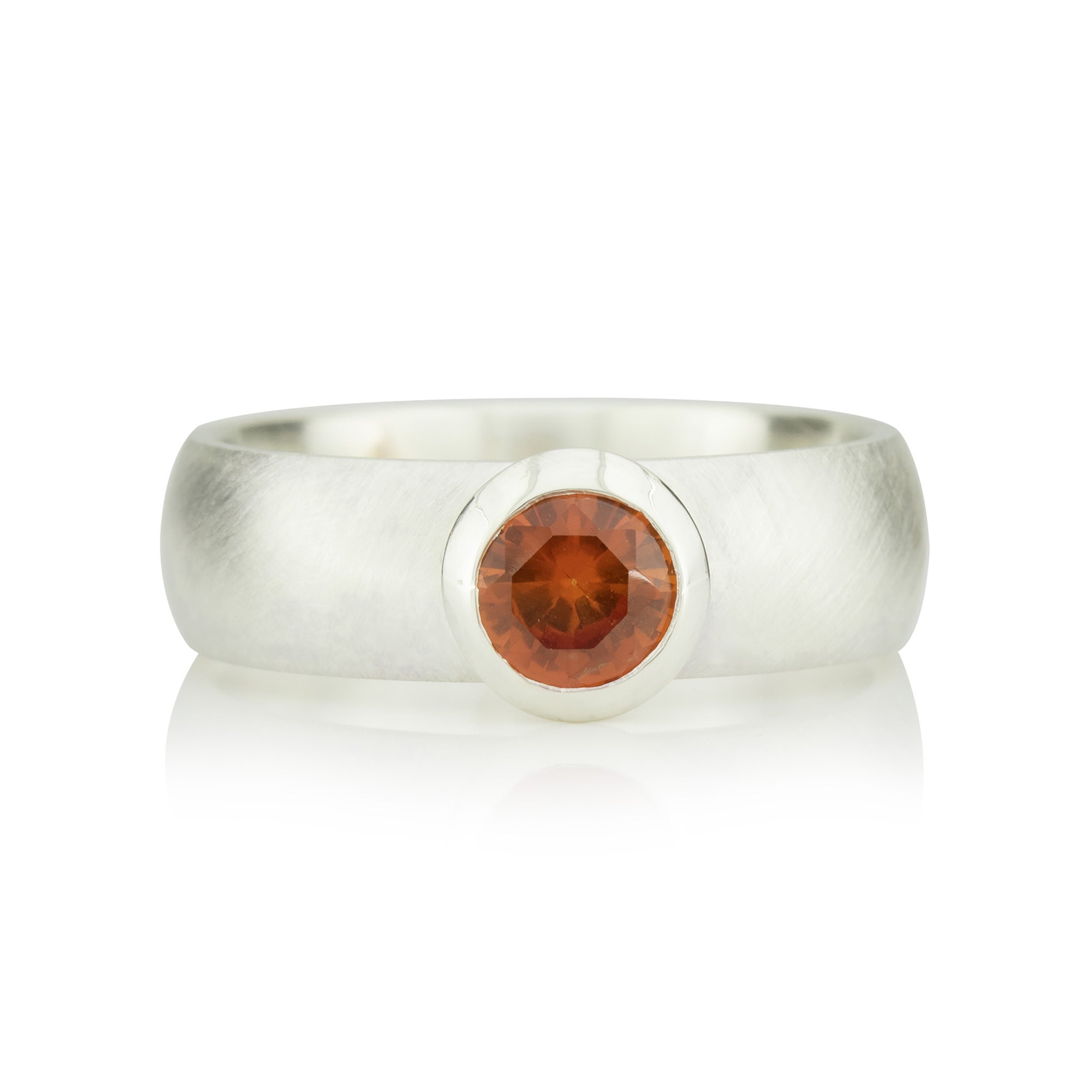 Ring mit Padparadscha, synth.