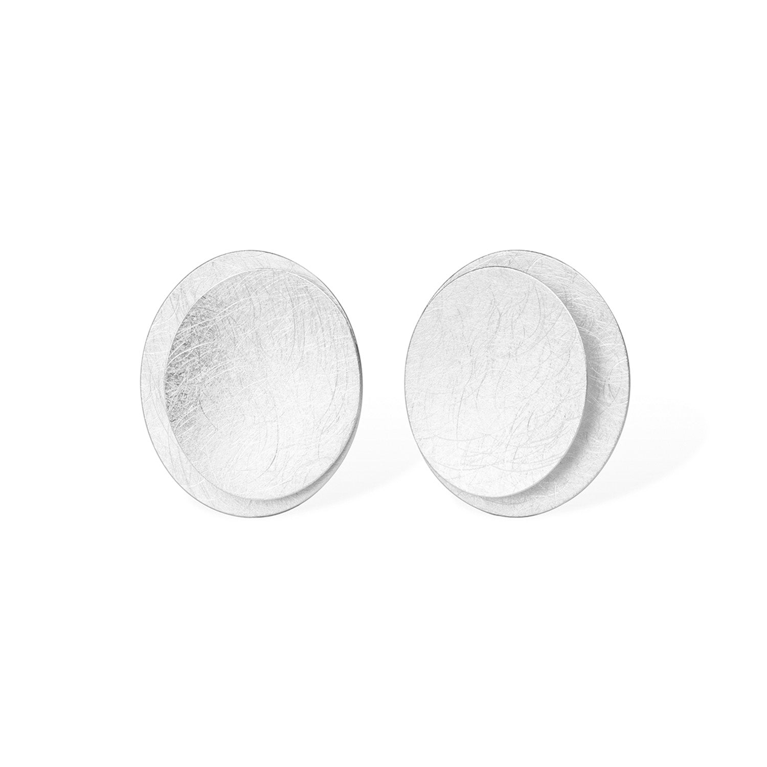 ZAREMSKI - Ohrstecker, Oval, Silber