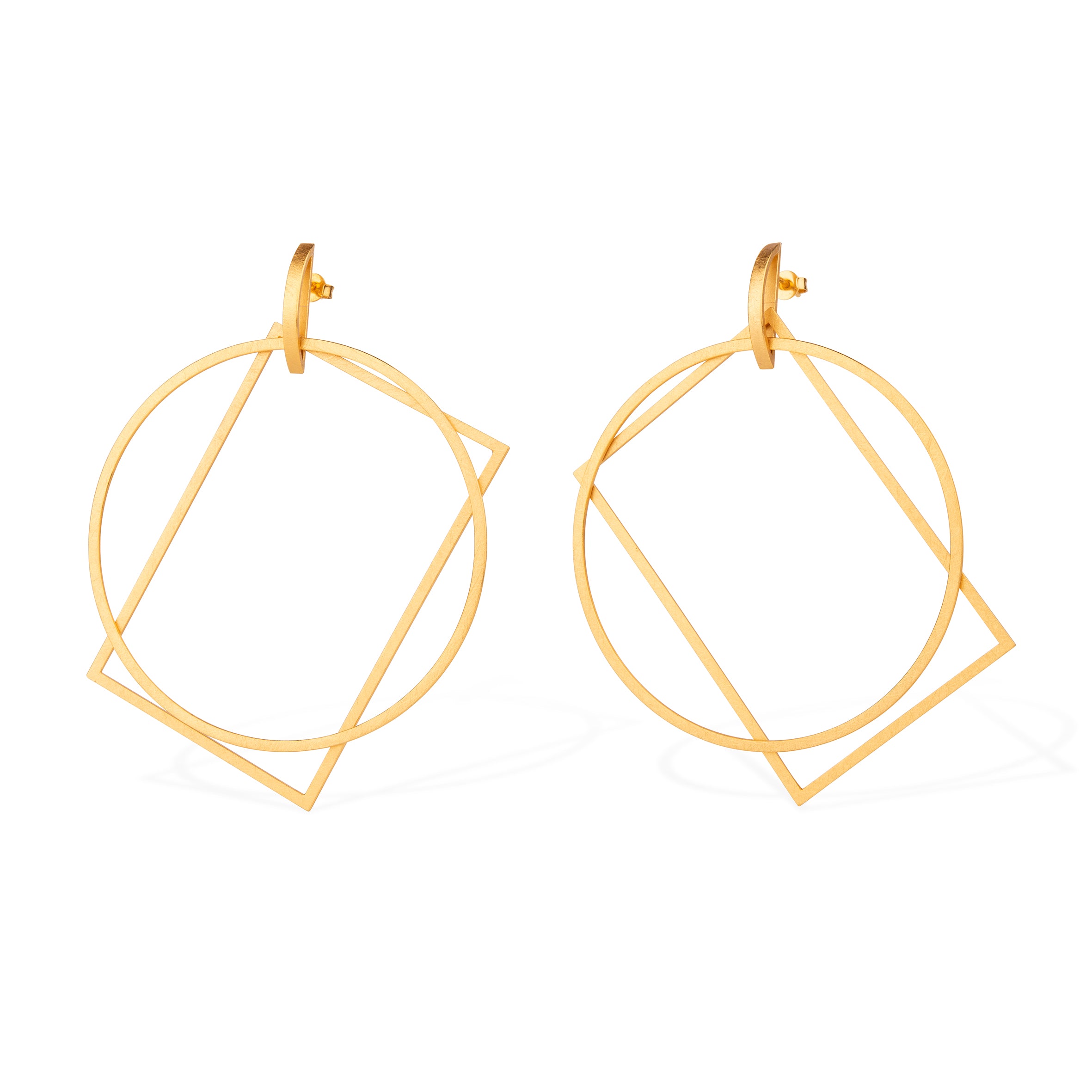 ZAREMSKI - Ohrstecker, geometrisch, vergoldet