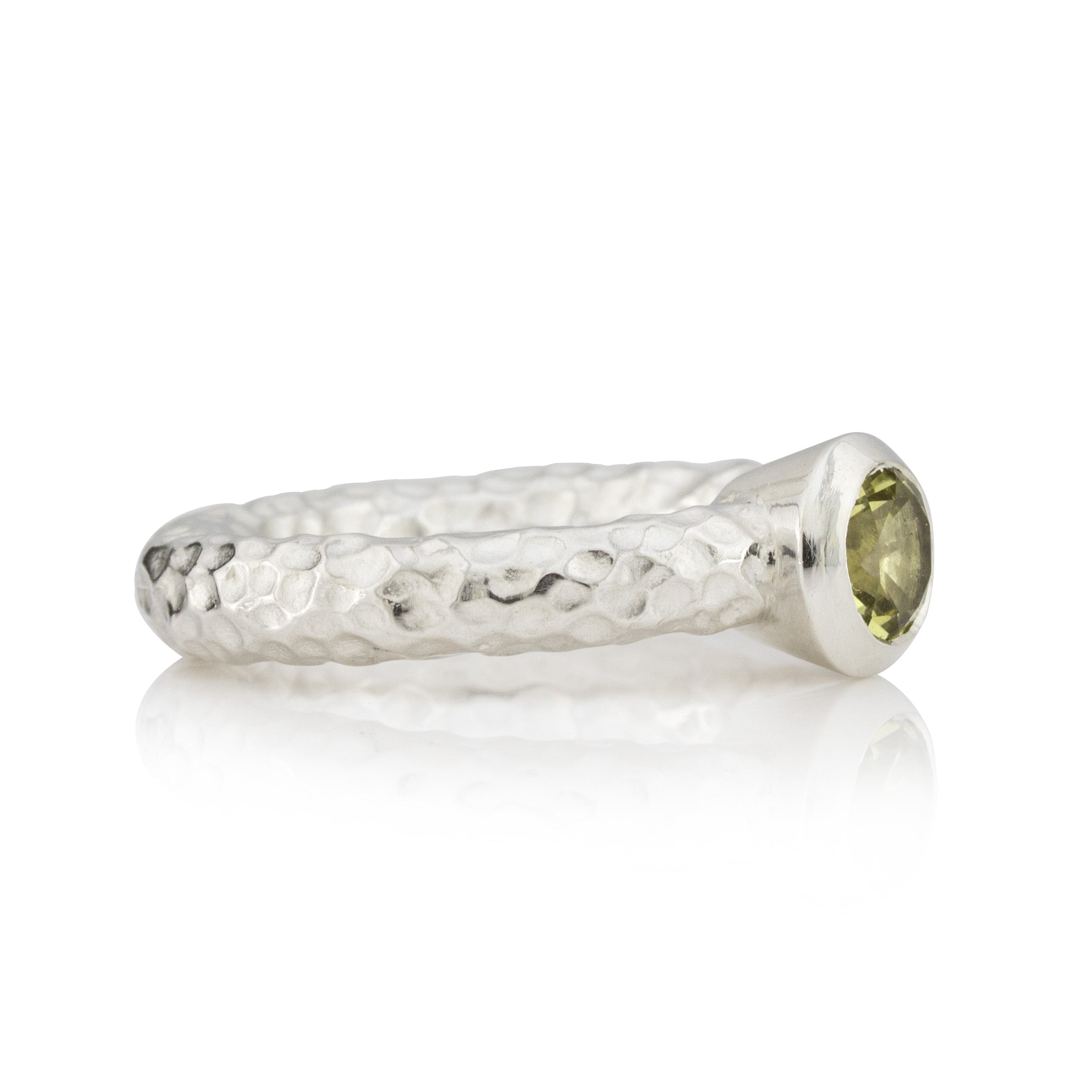 Ring mit markanter Struktur, Lemonquarz
