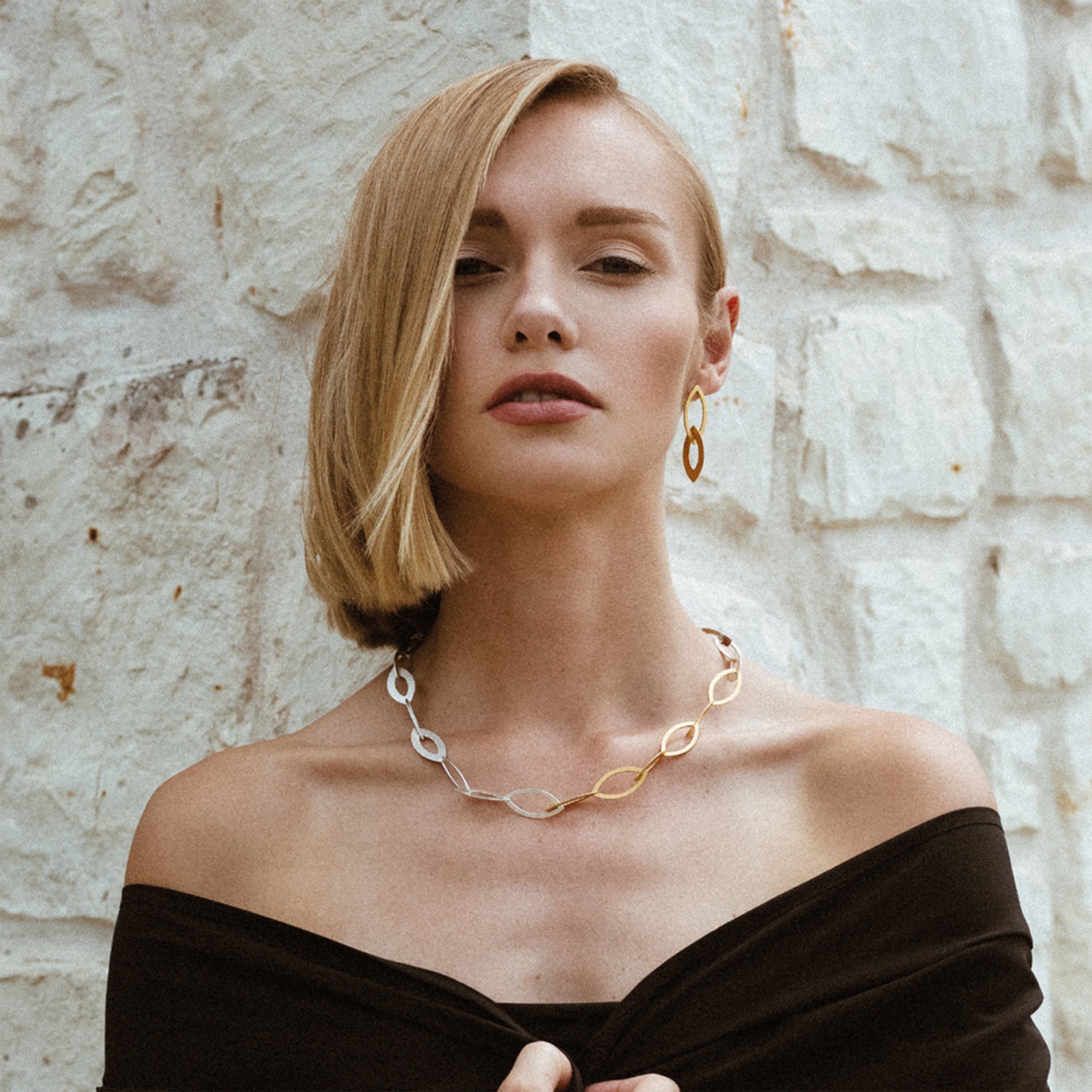 ZAREMSKI - Halsschmuck, Silber, teilweise vergoldet - N972