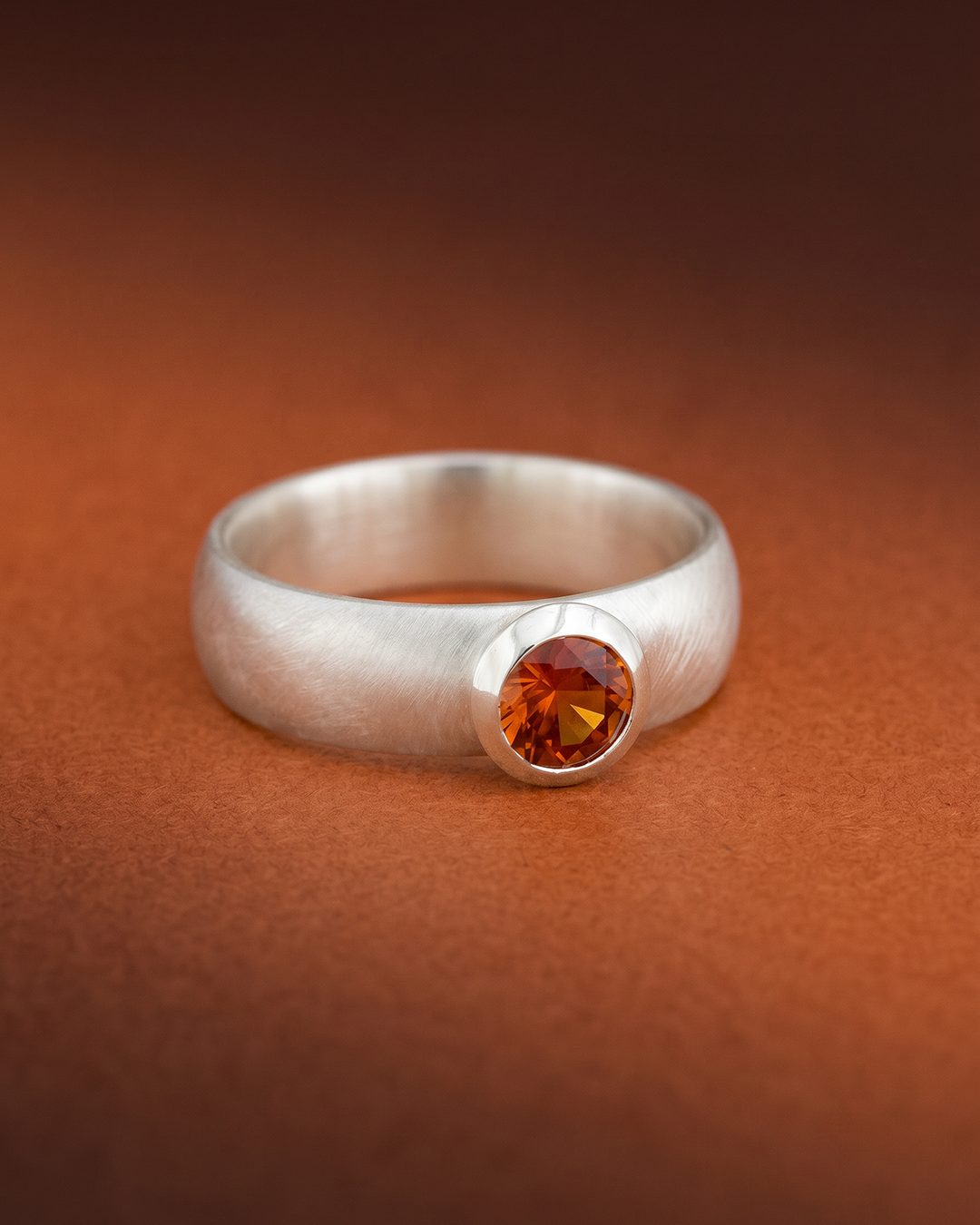 Silberring - orange