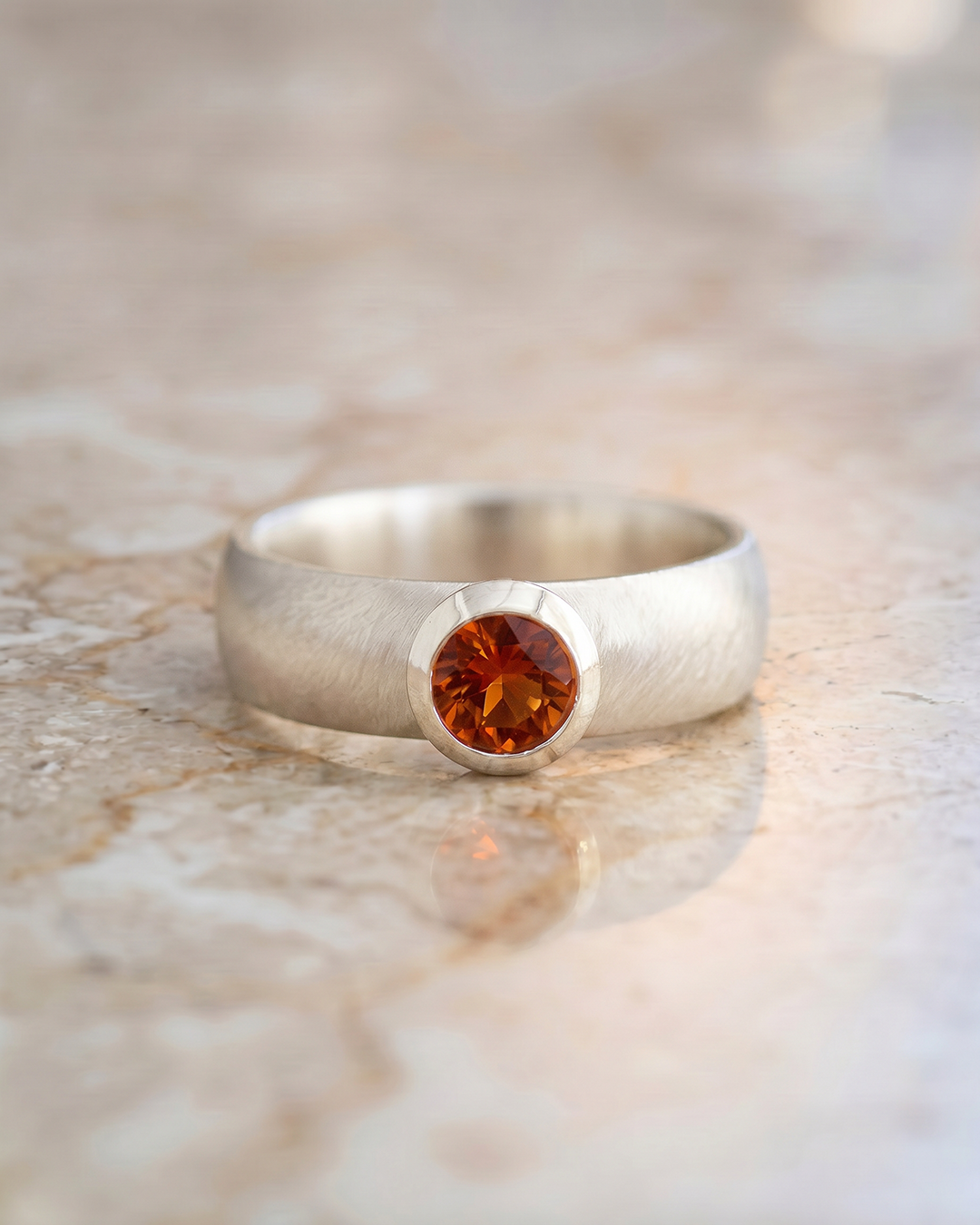 Silberring - orange