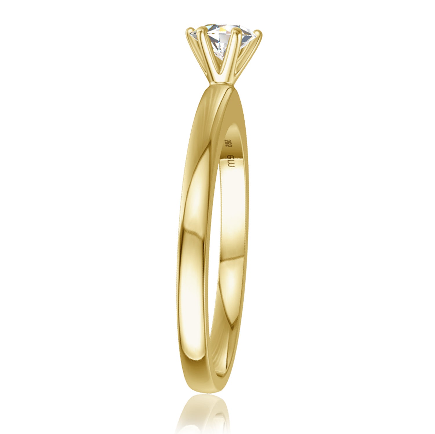 Verlobungsring, Gelbgold, Diamant labgrown - 0,5ct