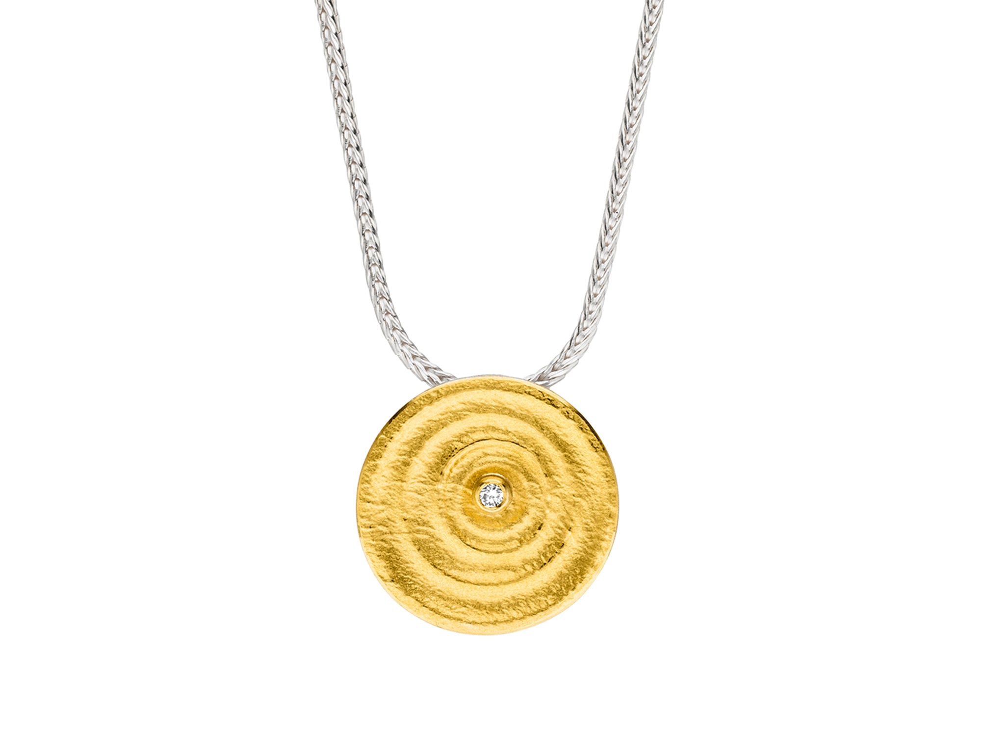 Anhänger von MANU mit Struktur und Diamant