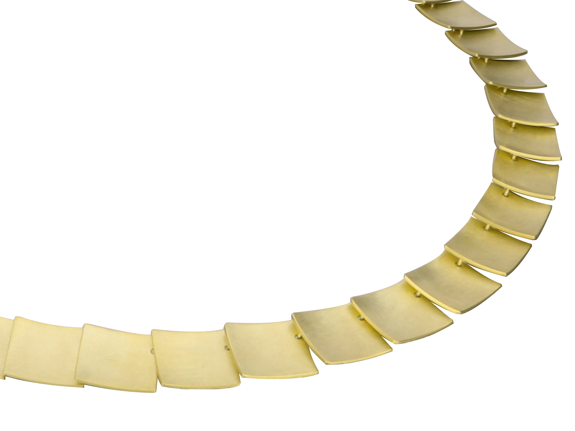 Collier, quadratische Plättchen, Gelbgold 585/000