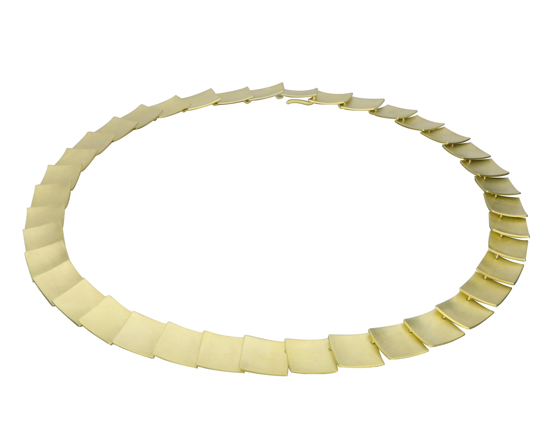 Collier, quadratische Plättchen, Gelbgold 585/000