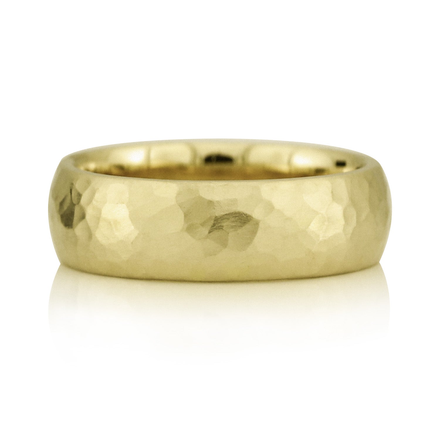 Geschmiedeter Goldring, 6 mm breit, handgefertigt, Goldschmiedewerkstatt Saarland