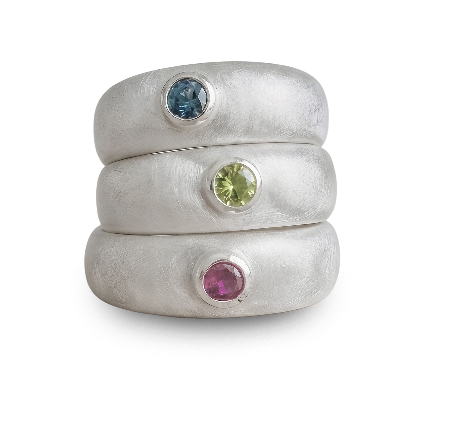 Bandring, Silber, Edelstein