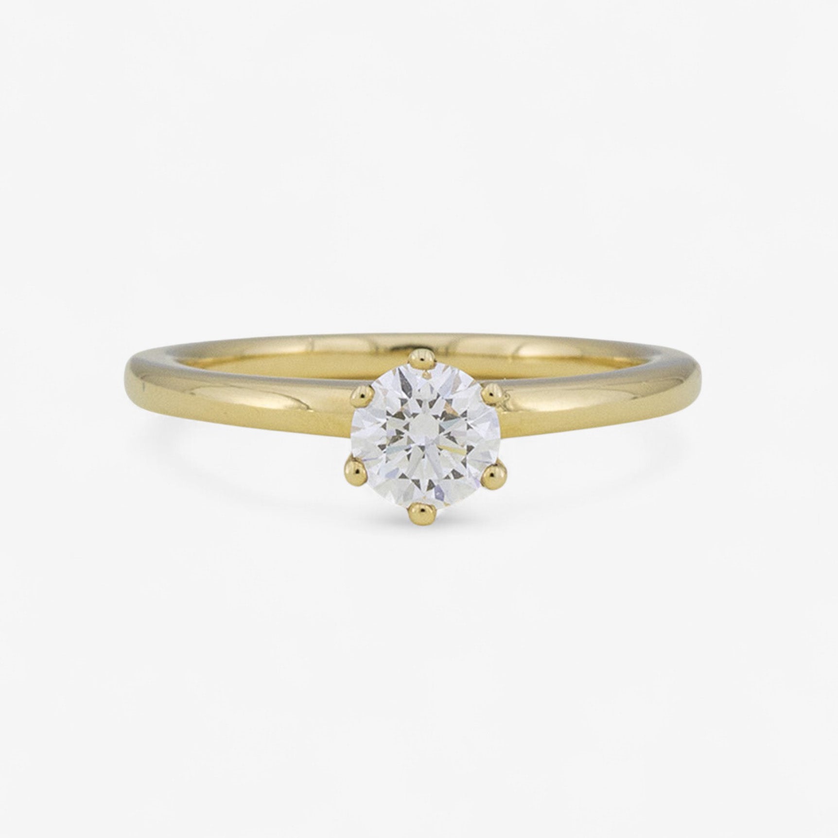 Verlobungsring in Gelbgold mit Diamant, labgrown - 0,5ct