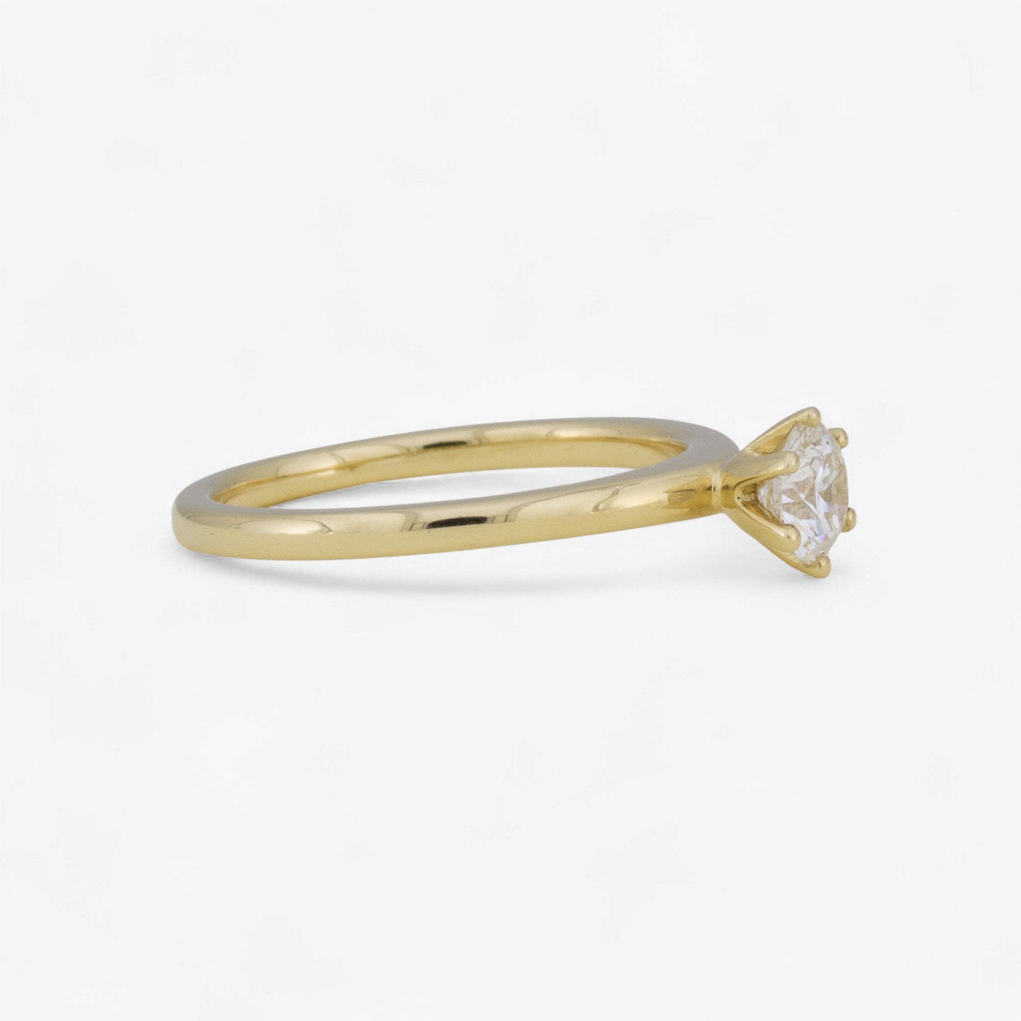 Verlobungsring in Gelbgold mit Diamant, labgrown - 0,5ct