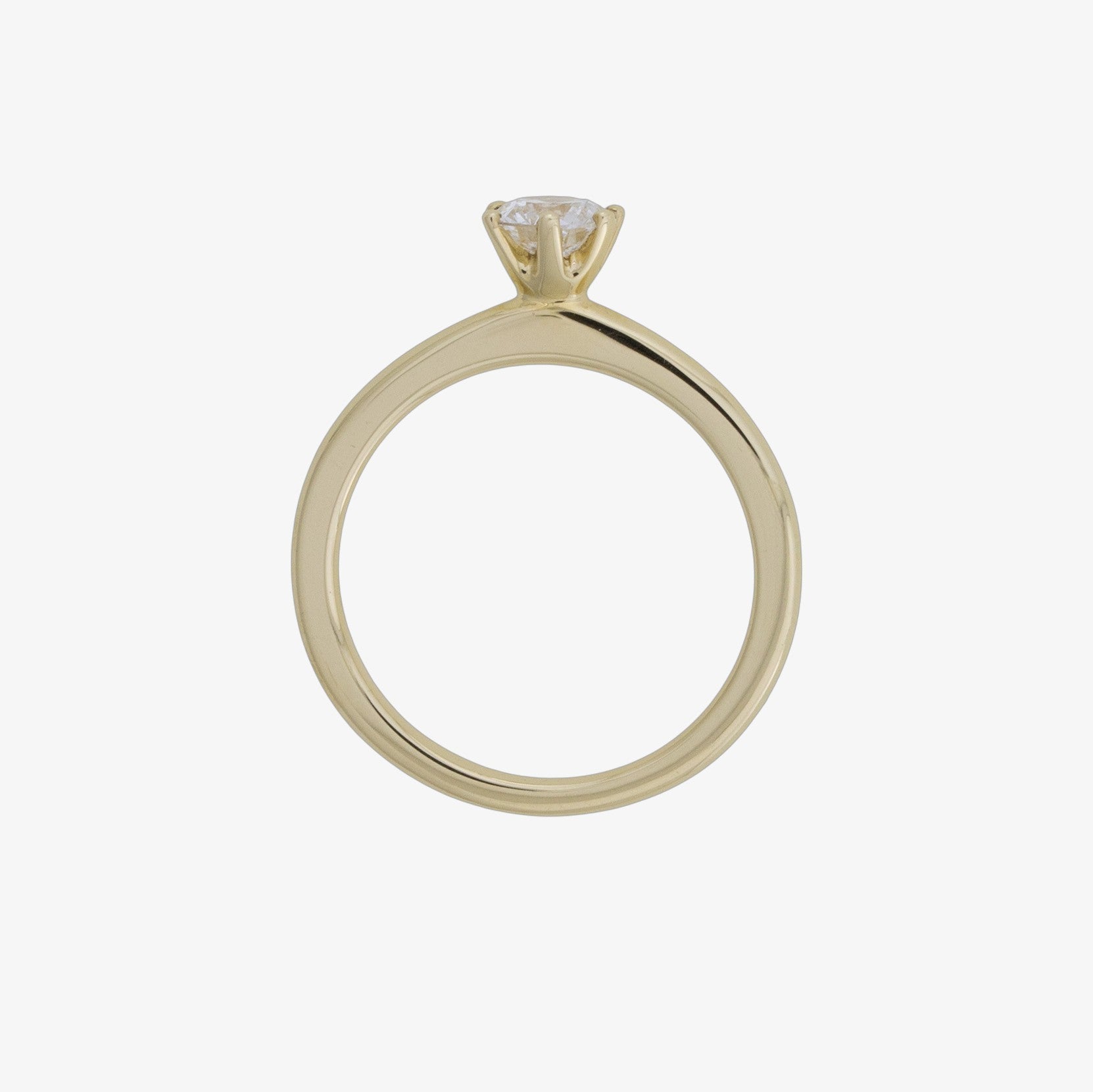 Verlobungsring in Gelbgold mit Diamant, labgrown - 0,5ct