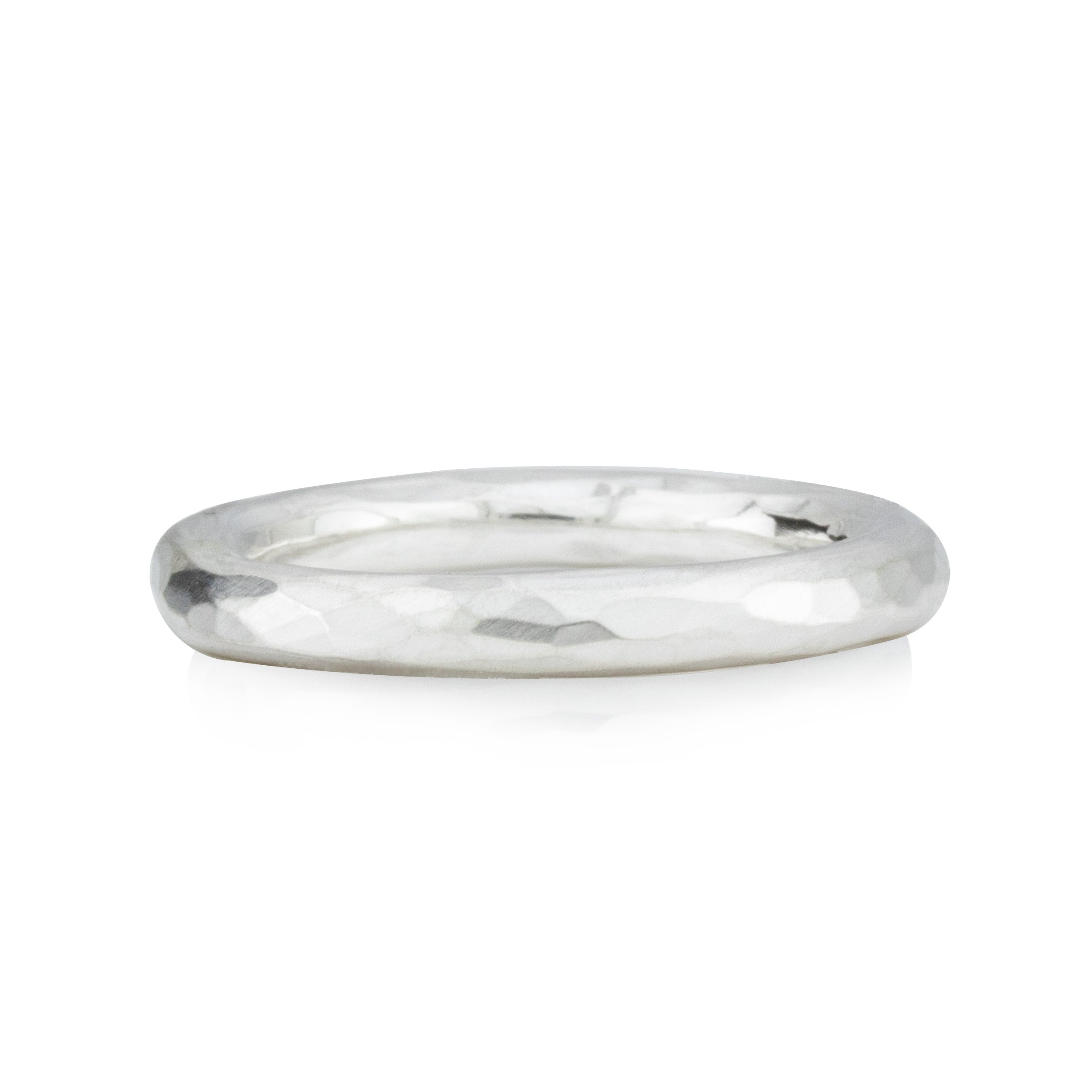 Silberring, rundes Profil, geschmiedet - 3 mm