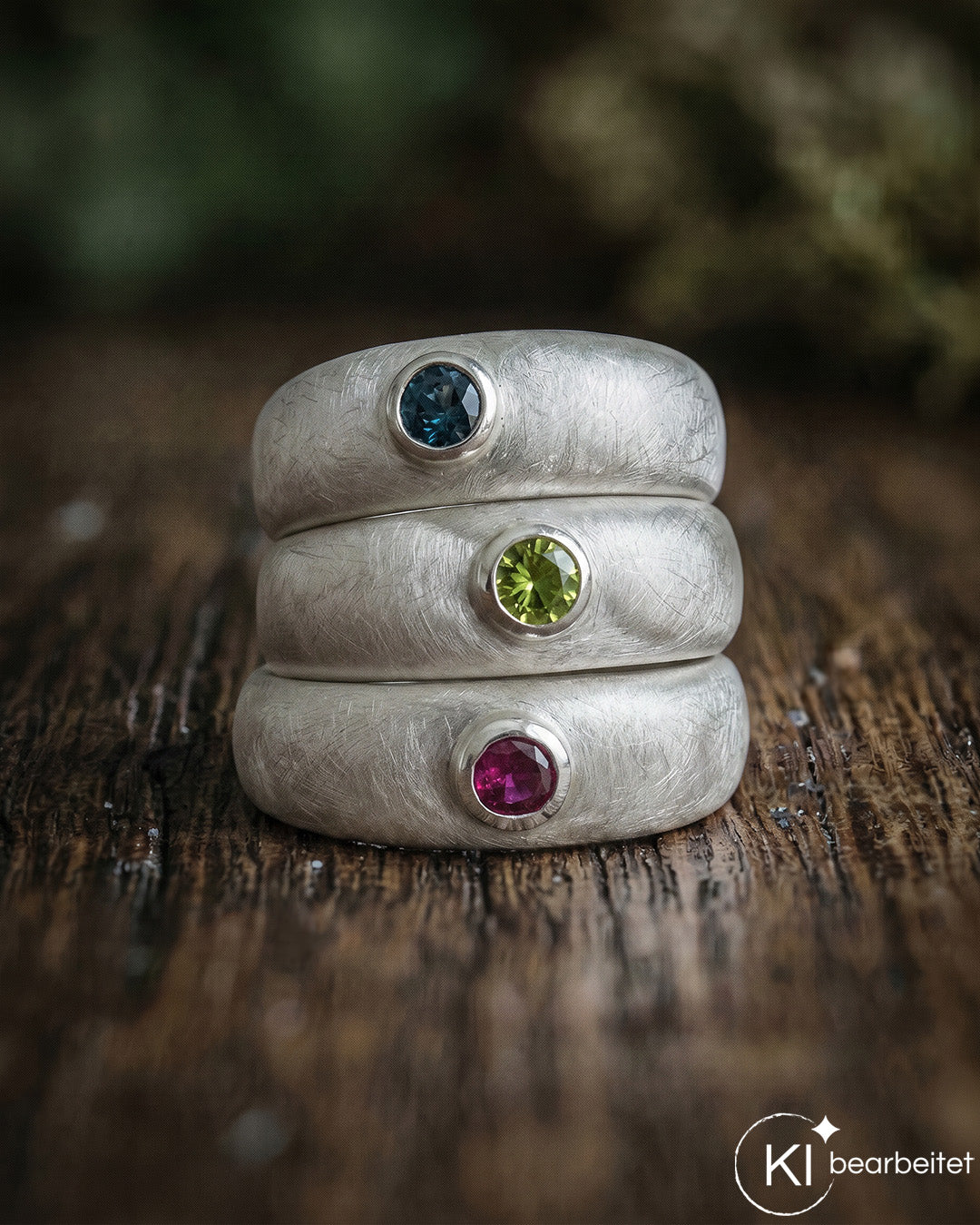Bandring, Silber, Edelstein