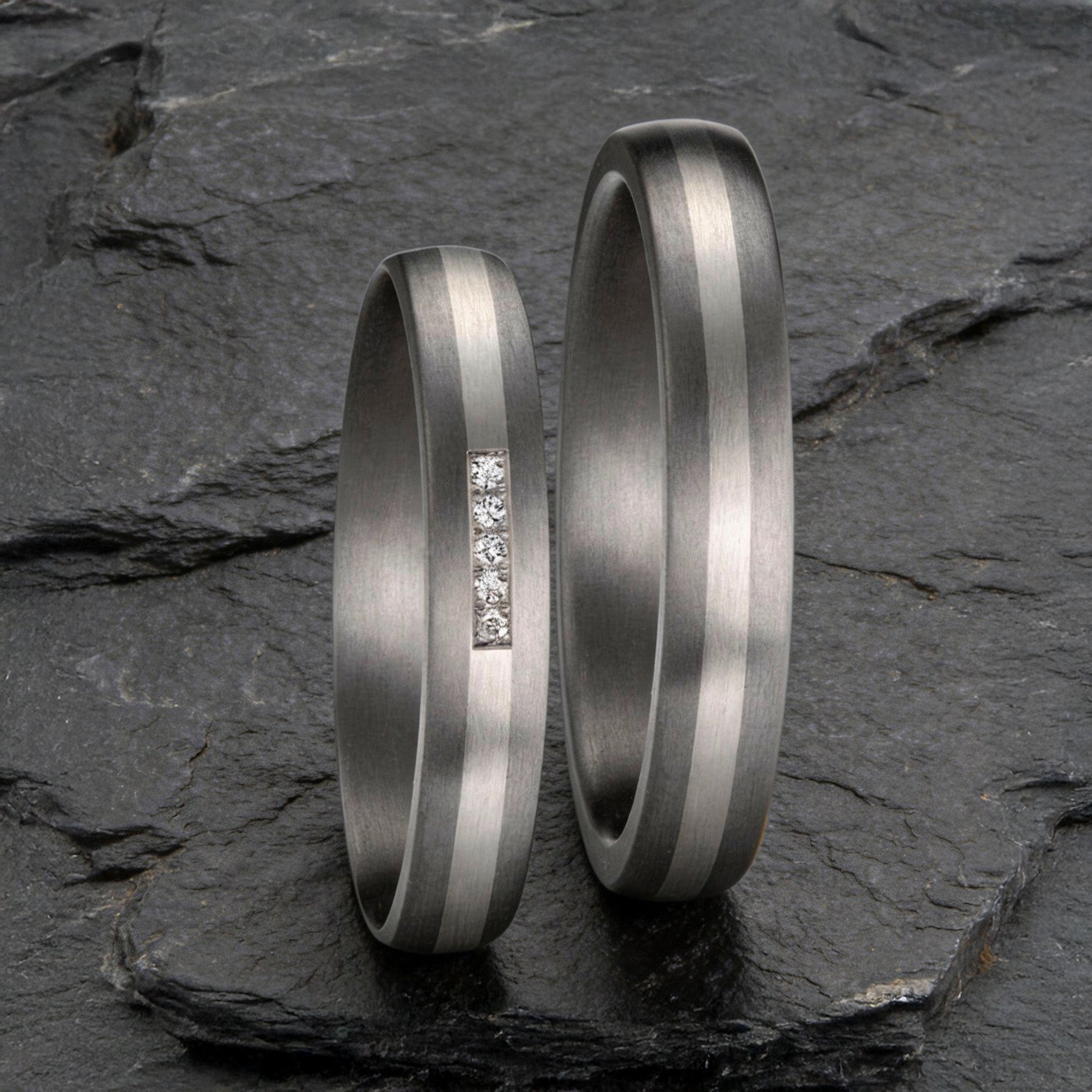 Trauringe Tantal TT4, schmal, Platin