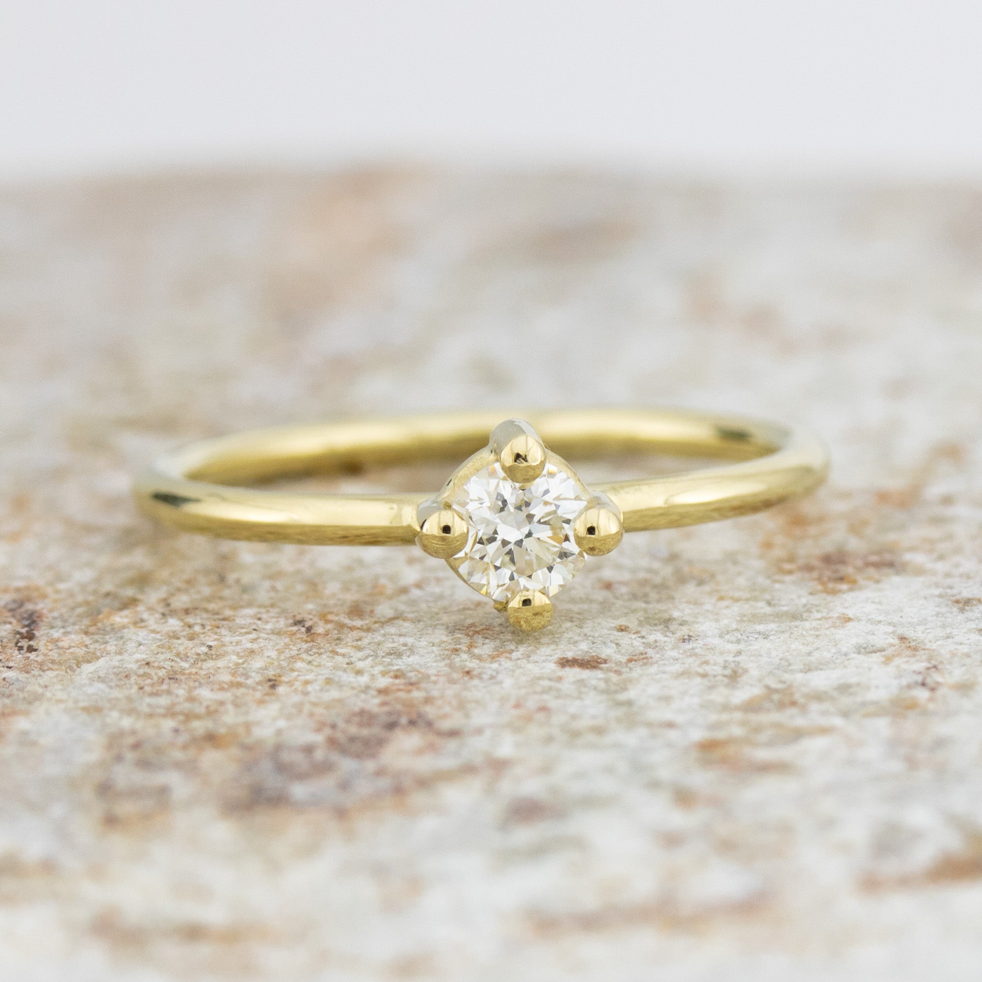 Goldring mit Diamant 0,25 ct