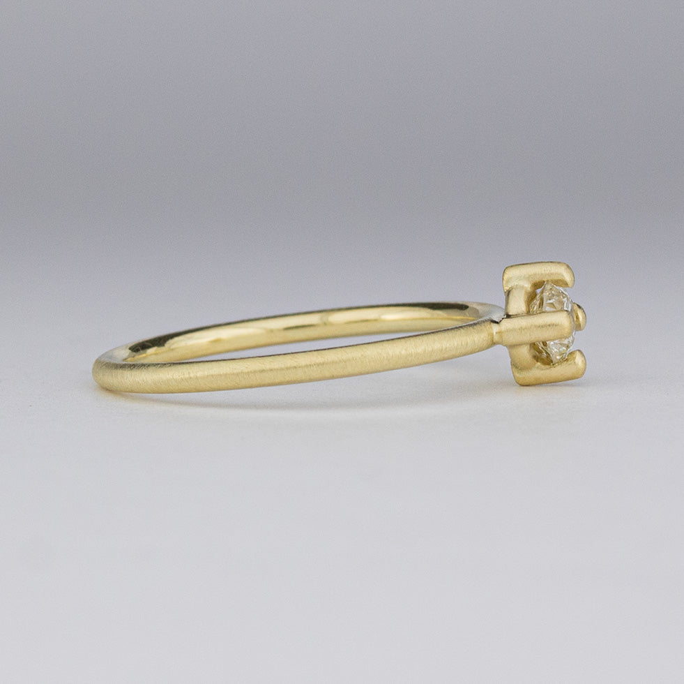 Goldring mit Diamant 0,25 ct