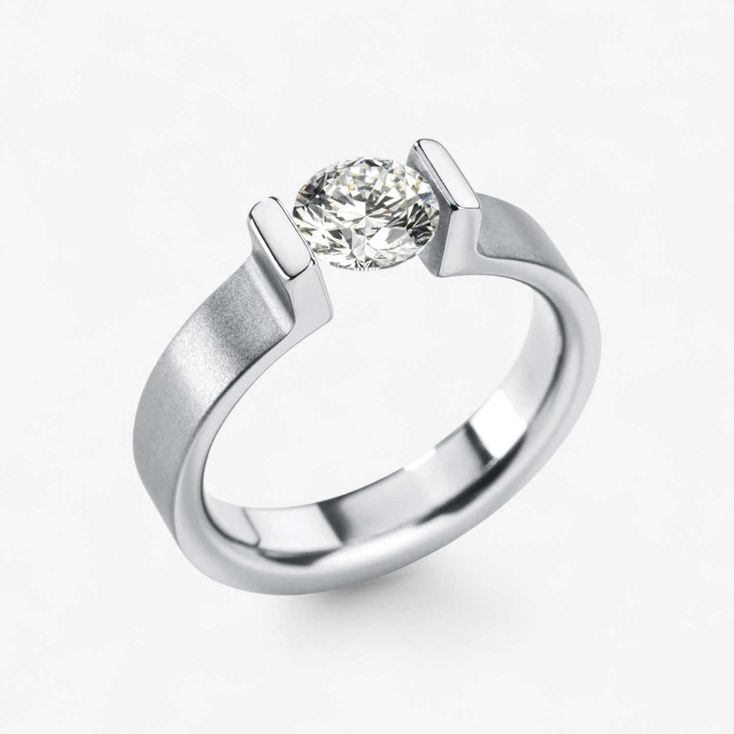 Diamantring ONE CARAT - synthetischer  Diamant, Ringbreite 4,5 mm