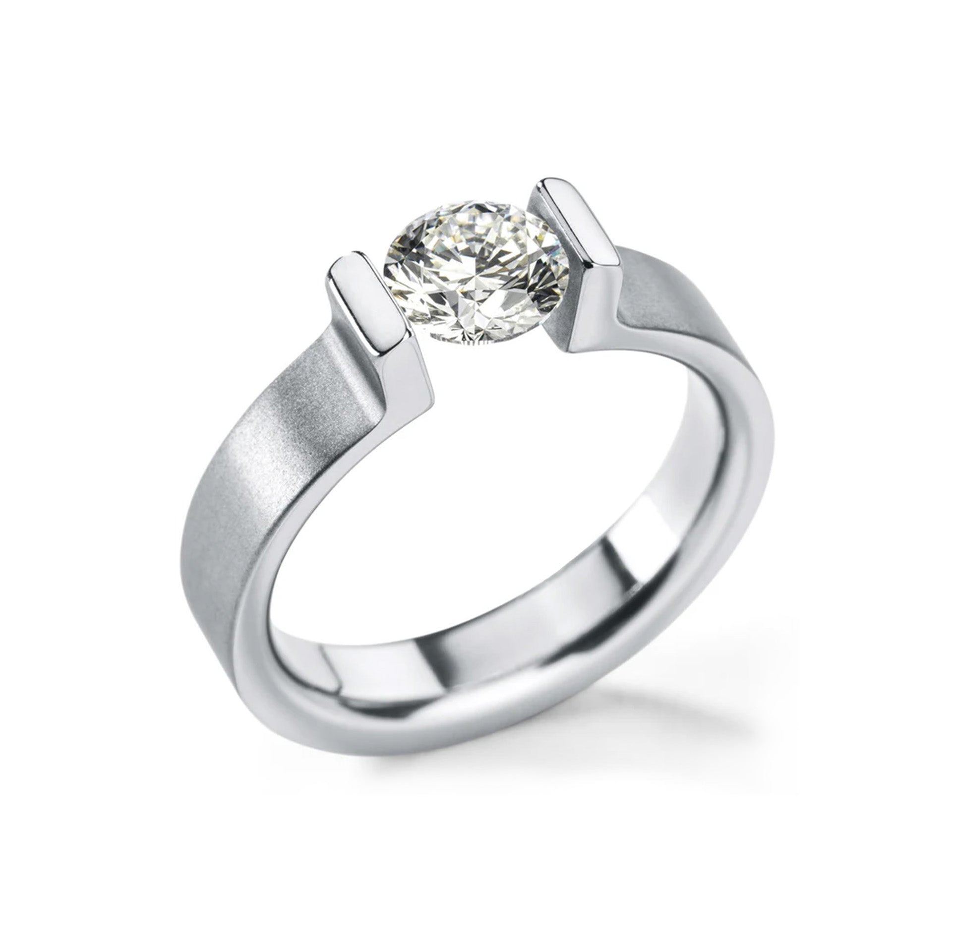 Diamantring ONE CARAT - synthetischer  Diamant, Ringbreite 4,5 mm