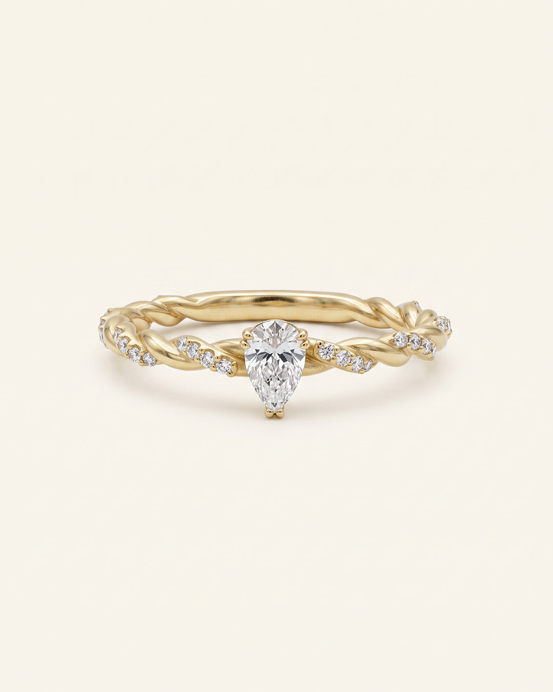 Verlobungsring, Kordelring mit Brillant