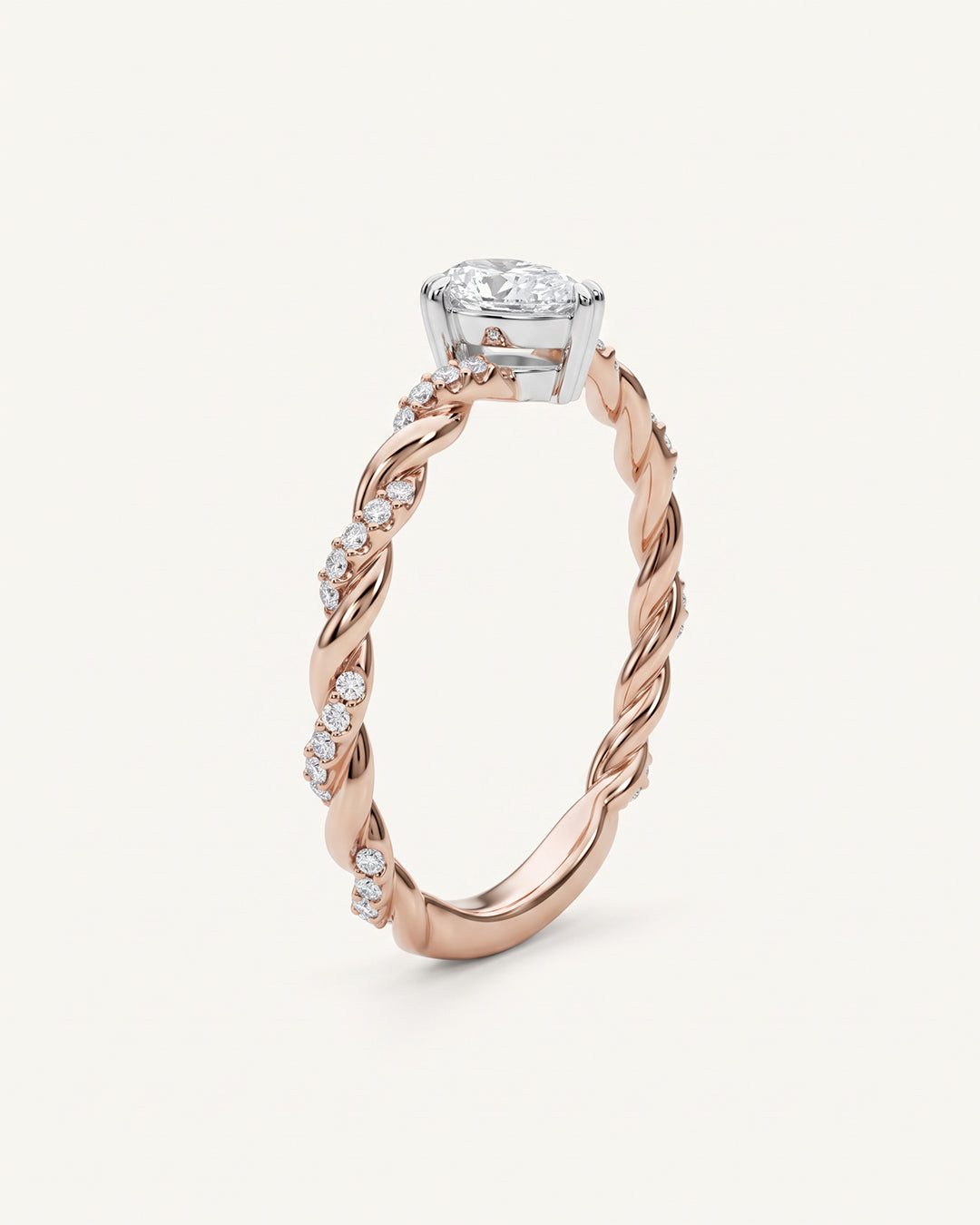 Verlobungsring, Kordelring mit Brillant
