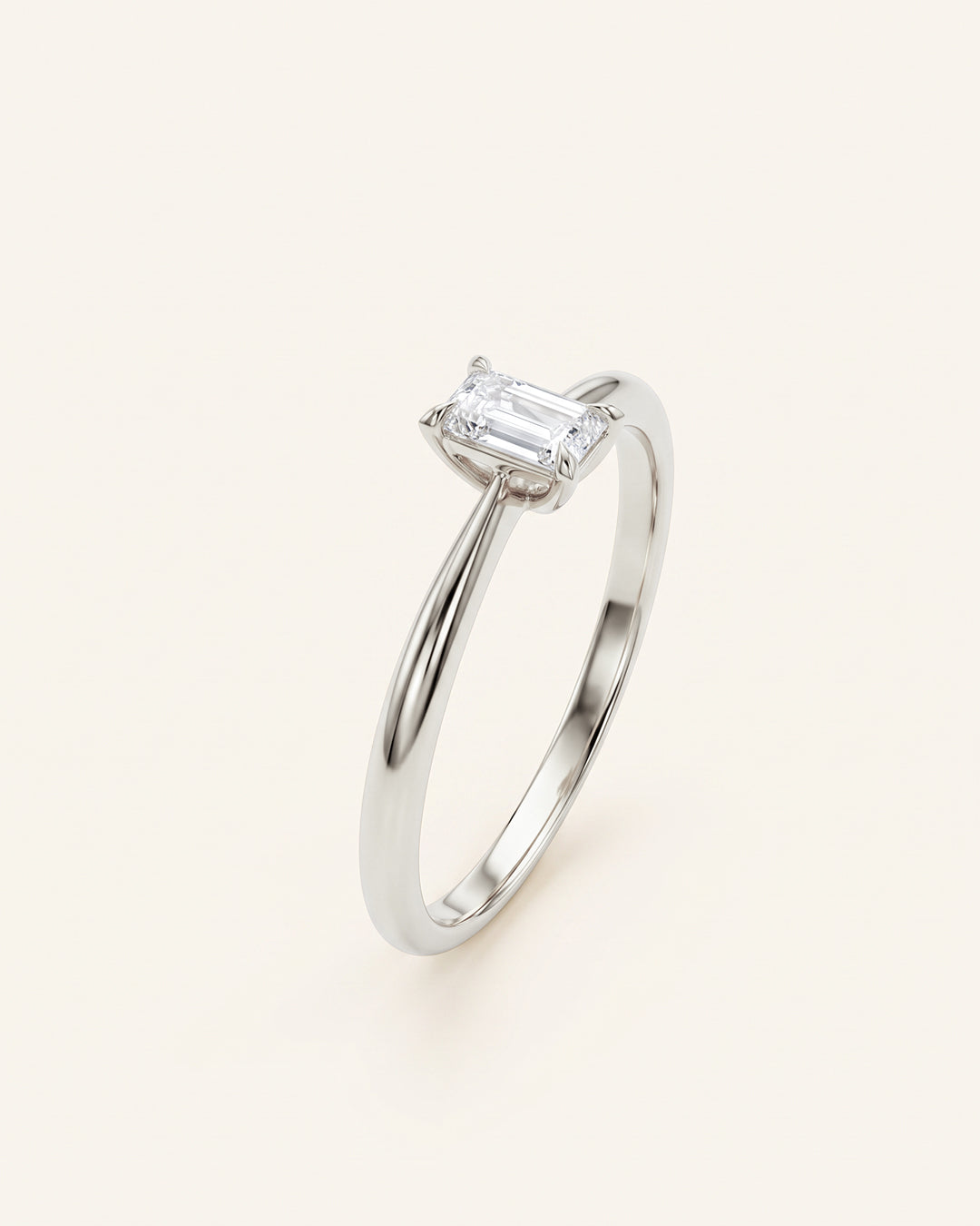 Verlobungsring, Diamant-Baguette