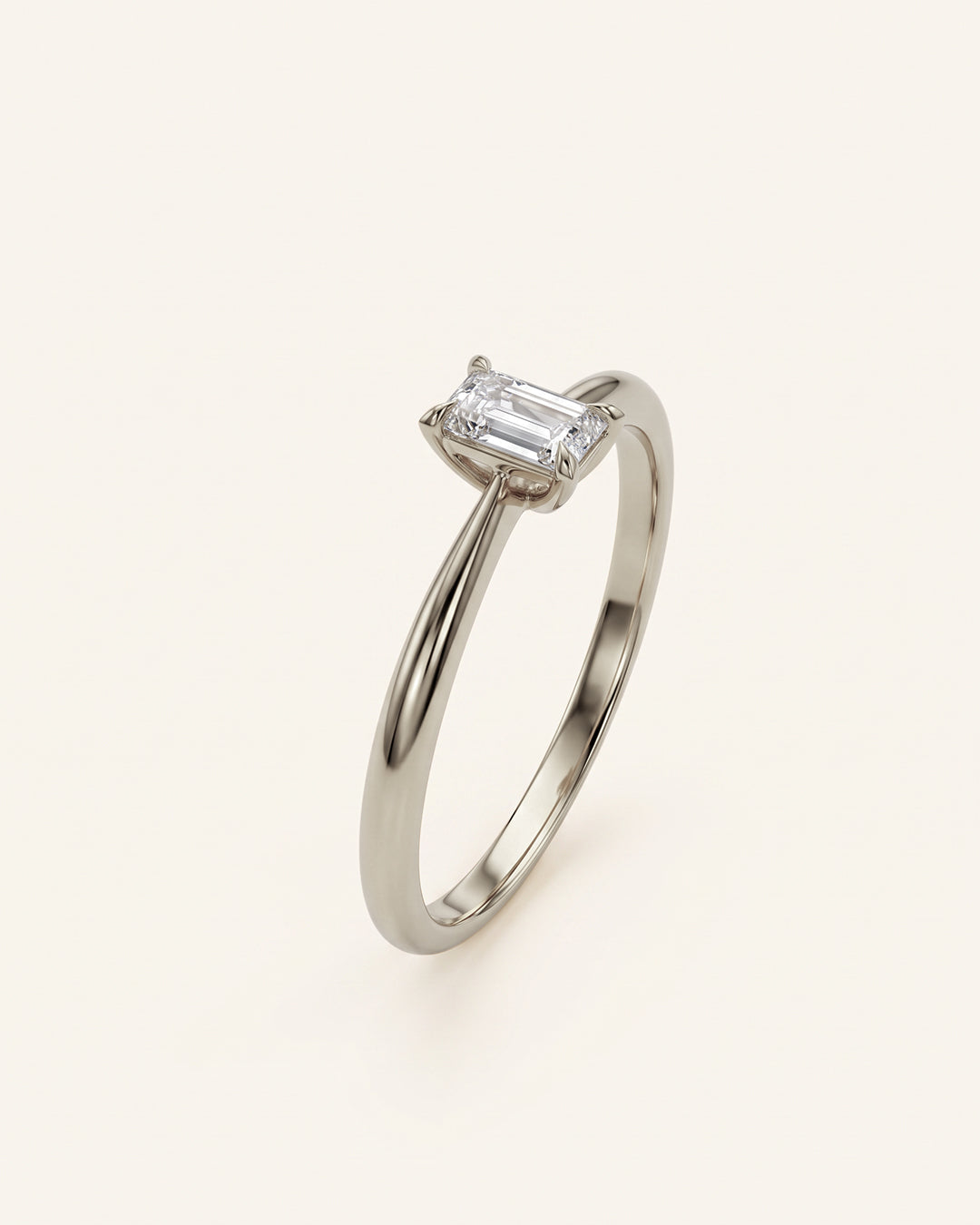 Verlobungsring, Diamant-Baguette