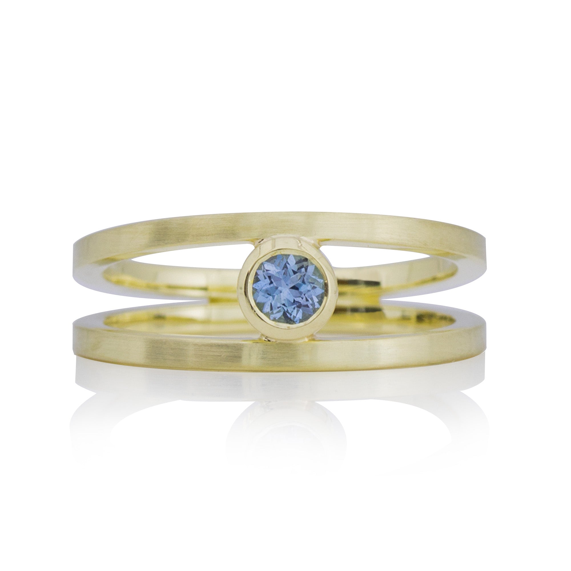 Goldring mit Aquamarin