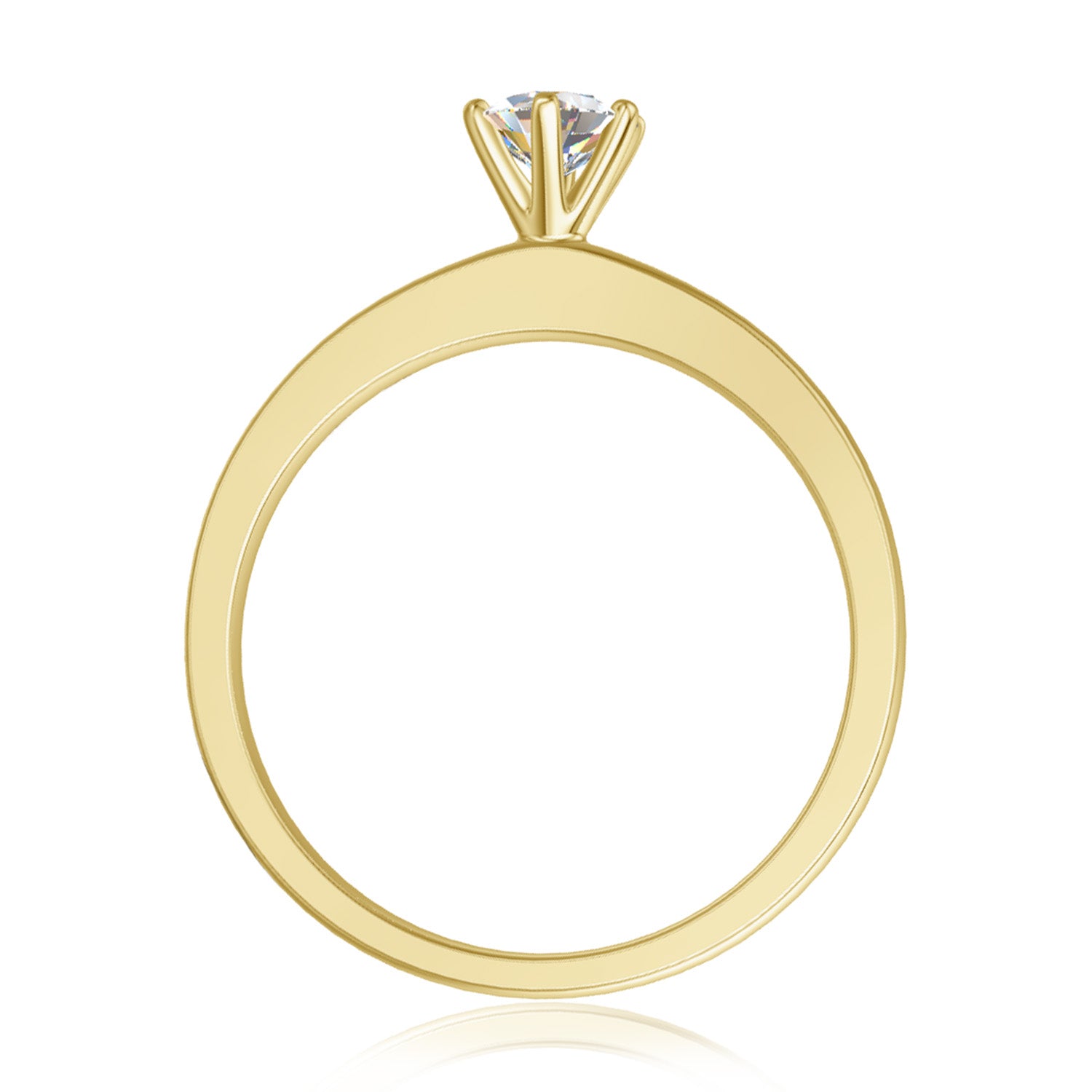 Verlobungsring, Gelbgold, Diamant labgrown - 0,5ct