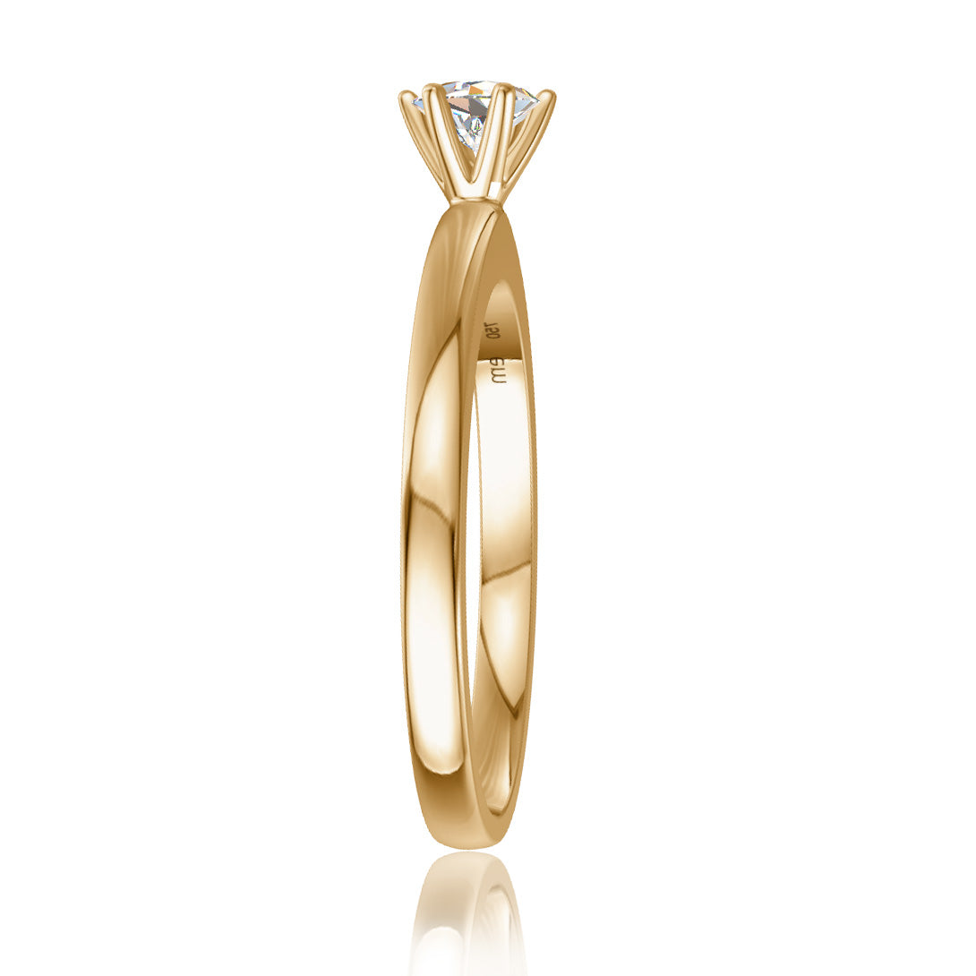 Verlobungsring, Rosegold, Diamant labgrown - 0,3ct