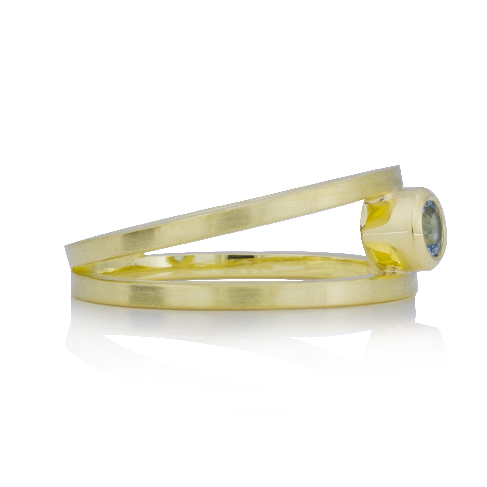 Goldring mit Aquamarin