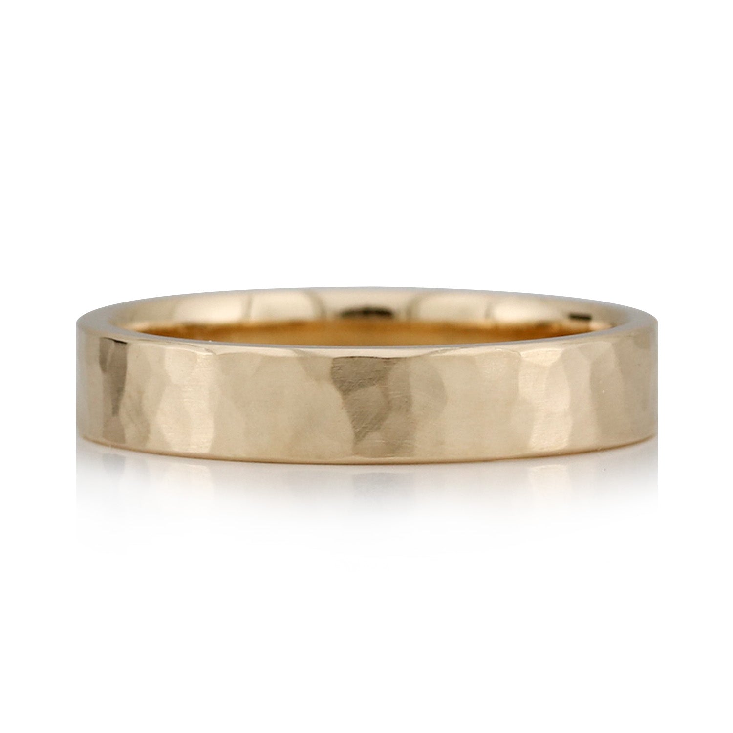 4 mm Goldring, geschmiedet, gerade