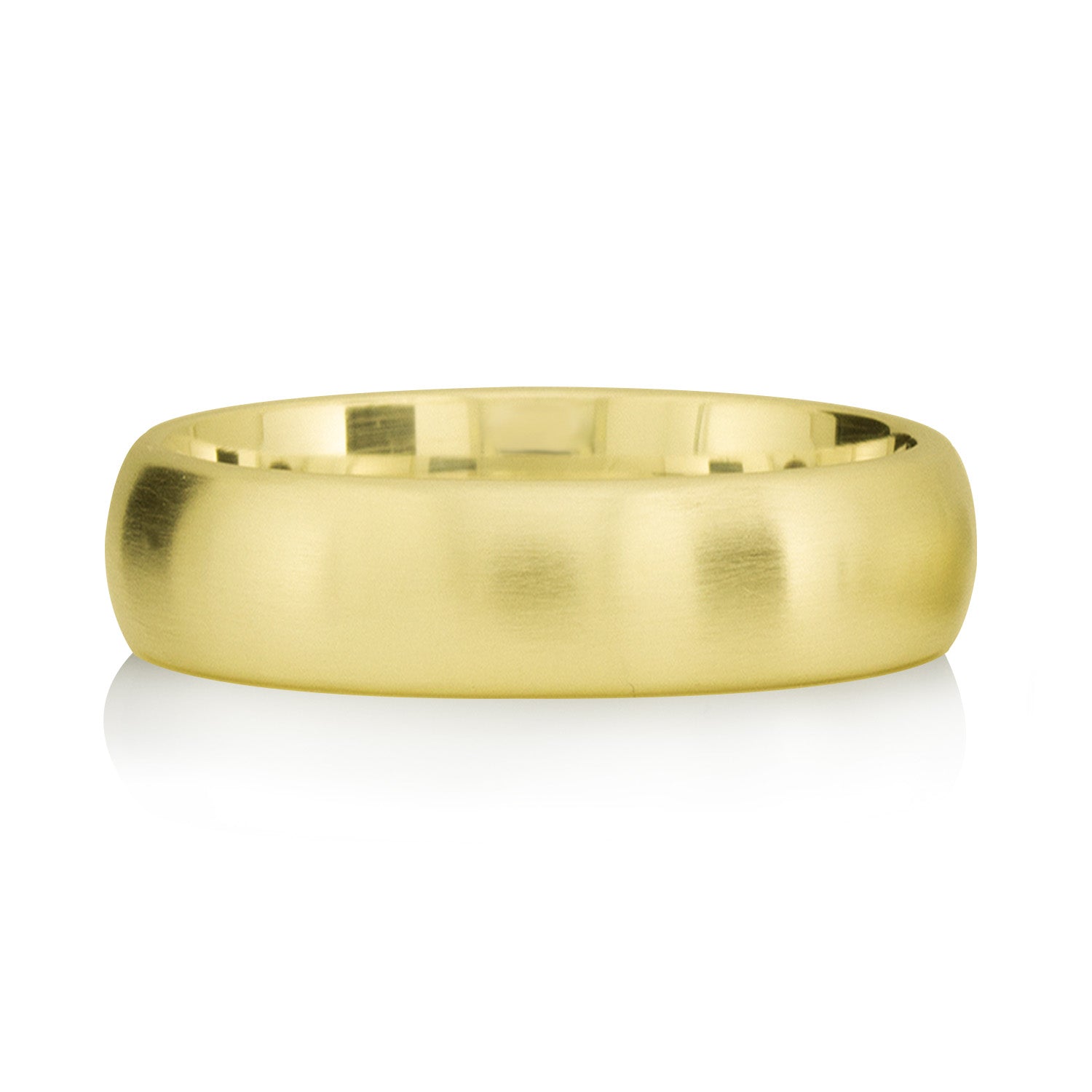 5 mm Goldring, strichmatt, gewölbt