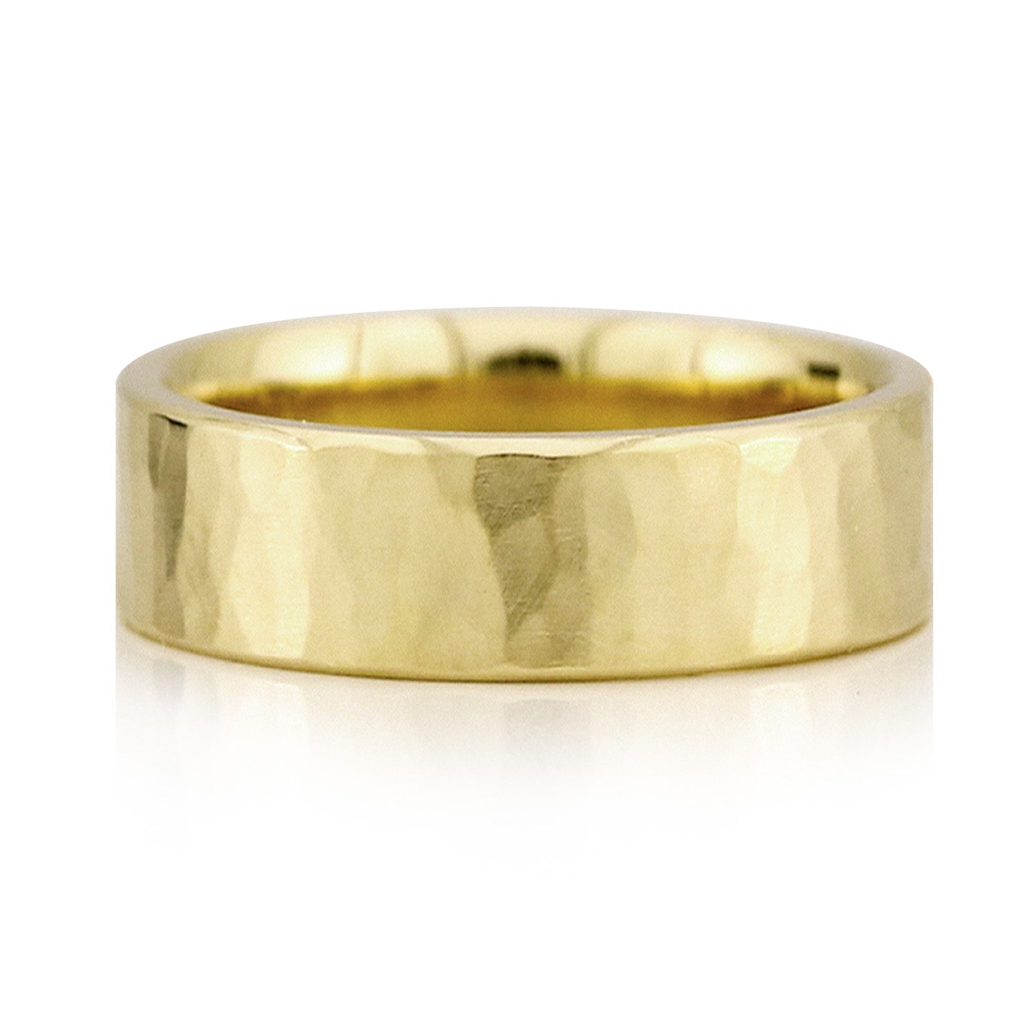 6 mm Goldring, geschmiedet, gerade